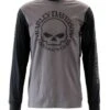 Harley-Davidson Longsleeve Willie G Skull Colorblock Grau/schwarz