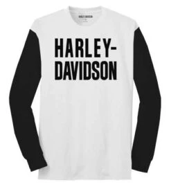 Harley-Davidson Longsleeve Foundation Colorblock Weiß/schwarz