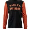Harley-Davidson Longsleeve Staple Colorblock Schwarz/orange 1 Harley-Davidson Longsleeve Staple Colorblock Schwarz/orange -Motorradzubehör 99079 22vm harley