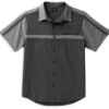Harley-Davidson Kurzarmhemd Coolcore Bar & Shield Schwarz/grau -Motorradzubehör 99088 22vm f3