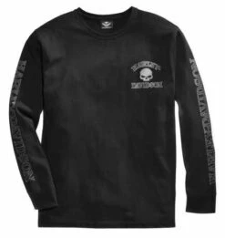 Harley-Davidson Skull Longsleeve, Schwarz