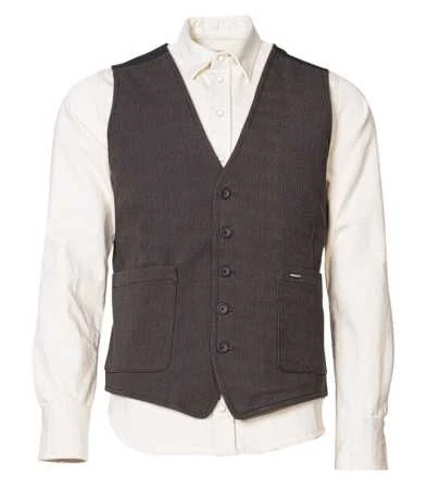 Rokker Tweed Weste Grau 5 Rokker Tweed Weste Grau – Bild 3