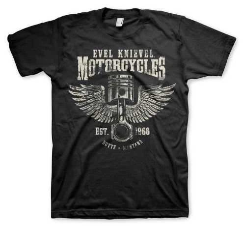 Evel Knievel Motorcycles T-Shirt Schwarz 3 Evel Knievel Motorcycles T-Shirt Schwarz