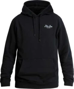 John Doe Hoodie JD Lettering Schwarz