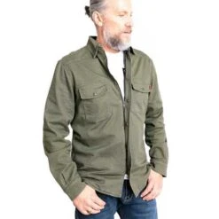 John Doe Motoshirt Motorrad Hemd Oliv Grün -Motorradzubehör jdl5007v 4