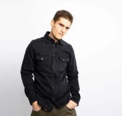 John Doe Motoshirt Motorrad Hemd Denim Schwarz -Motorradzubehör jdl5012 3