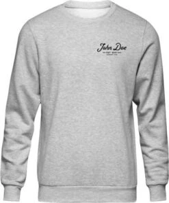 John Doe Sweatshirt JD Lettering Grau