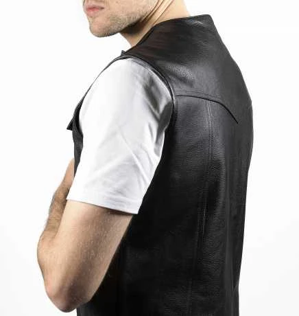 John Doe MC Outlaw Leder Weste Schwarz 5 John Doe MC Outlaw Leder Weste Schwarz – Bild 3