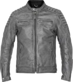 John Doe Lederjacke Storm Grau