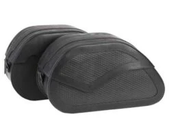 Ledrie Reinforced Rigid Leder Satteltaschen Basket Weave