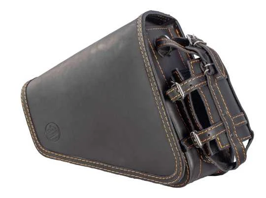 Deemeed Outsider Vintage Seitentasche Schwarz & Orange Stitching 4 Deemeed Outsider Vintage Seitentasche Schwarz & Orange Stitching – Bild 2