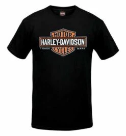Harley-Davidson T-Shirt Long Bar & Shield Schwarz