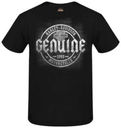 Harley-Davidson T-Shirt Gen Metal Plate Schwarz