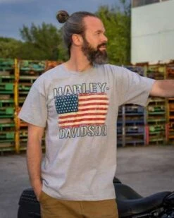 Harley-Davidson T-Shirt Cutaway Grau -Motorradzubehör r004387v 31