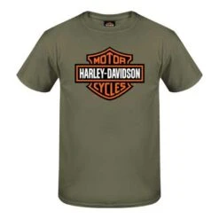 Harley-Davidson T-Shirt Bar & Shield Oliv Grün