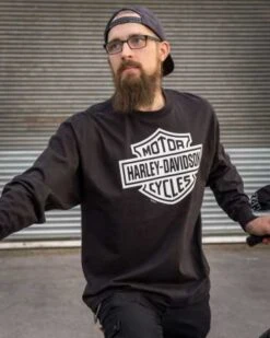 Harley-Davidson Longsleeve Bar & Shield 1 Schwarz -Motorradzubehör r004537v 31