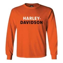Harley-Davidson Longsleeve H-D Name Orange