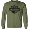 Harley-Davidson Longsleeve Bar & Shield 1 Oliv Grün -Motorradzubehör r004542v2