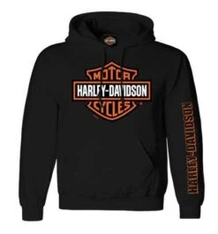 Harley-Davidson Hoodie Bar & Shield Schwarz