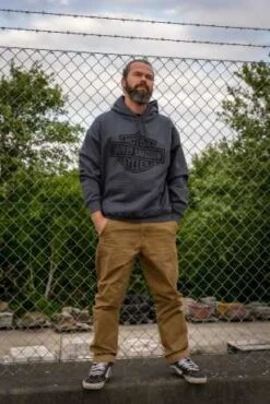 Harley-Davidson Hoodie Bar & Shield 1 H-D Grau -Motorradzubehör r004546v 41