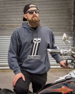 Harley-Davidson Hoodie Dark Custom H-D Grau -Motorradzubehör r004547v 31