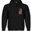 Harley-Davidson Zip Hoodie United Distess Schwarz
