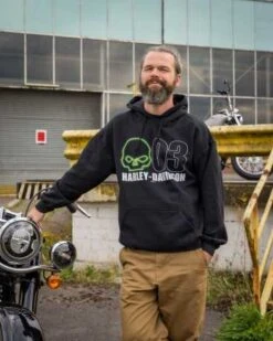 Harley-Davidson Hoodie Willie Glow H-D Schwarz -Motorradzubehör r004595v 31