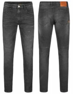 Rokkertech Tapered Slim Jeans Schwarz