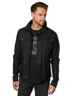 Rokker Black Jakket Bikerjacke -Motorradzubehör rokker 5402 61