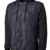 Roland Sands Anaheim 74 Jacke Schwarz & Denim Blau