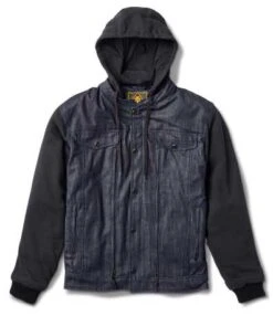 Roland Sands Anaheim 74 Jacke Schwarz & Denim Blau -Motorradzubehör roland sands anaheim74 denim3