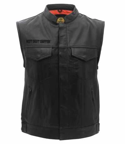 West Coast Choppers Og Classic Leather Riding Weste Schwarz 3 West Coast Choppers Og Classic Leather Riding Weste Schwarz